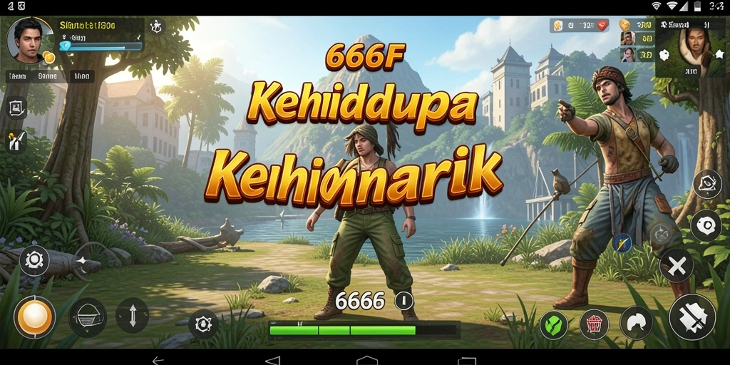 Tampilan gameplay yang menarik dari aplikasi 666F dalam simulasi kehidupan.