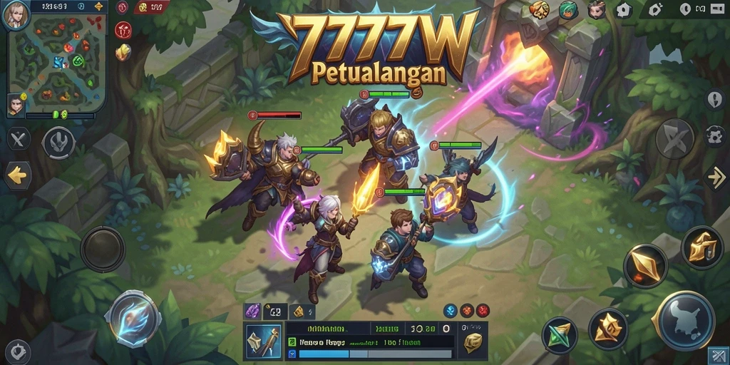 Screenshot gameplay 7777W menampilkan aksi petualangan yang mendebarkan.