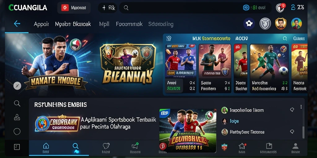 Screenshot CUANGILA menampilkan antarmuka taruhan olahraga yang menarik dan informatif.