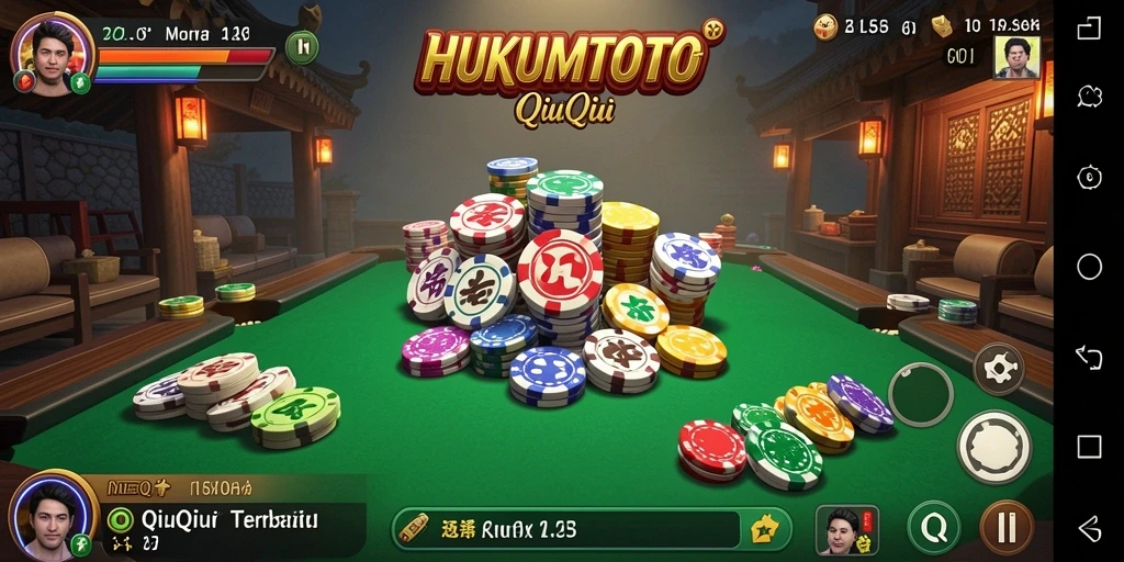 Tampilan gameplay QiuQiu yang menegangkan di HUKUMTOTO.