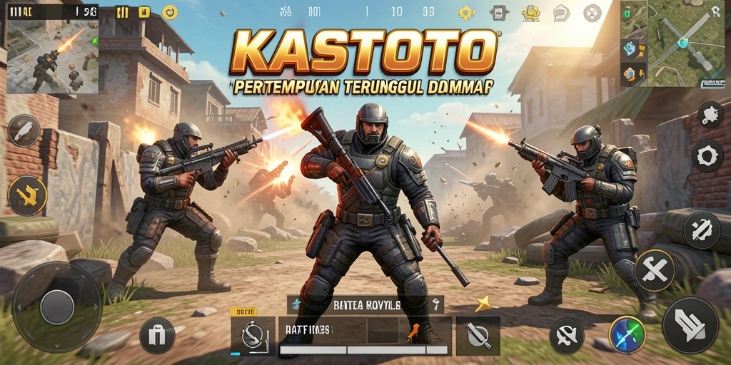 Tampilan seru gameplay KASTOTO dalam pertempuran Battle Royale.