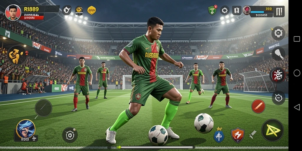 Screenshot RI889 menunjukkan gameplay yang menegangkan dalam suasana kompetitif.
