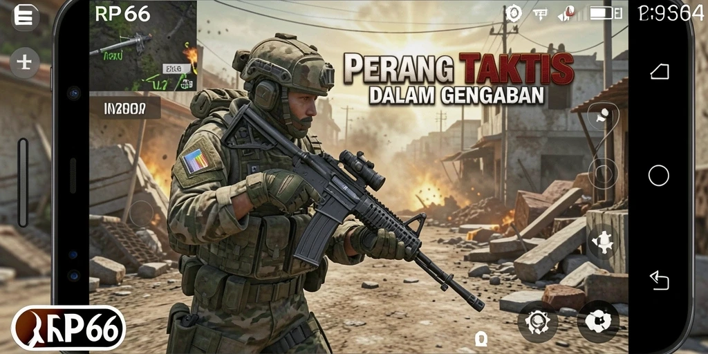 Tampilan gameplay seru dan penuh aksi dalam RP66.