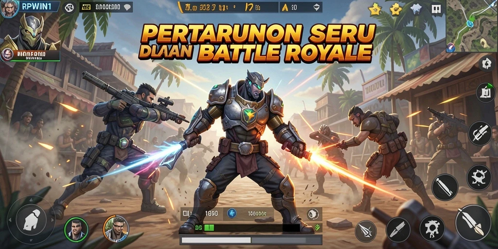 Tampilkan tindakan seru dalam gameplay Battle Royale RPWIN1.